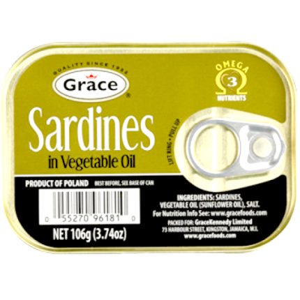 GRACE SARDINE IN VEGETABLE OIL 106G