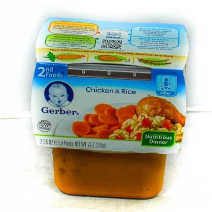 GERBER 2ND FOODS CHICKEN & RICE 2PK 198G