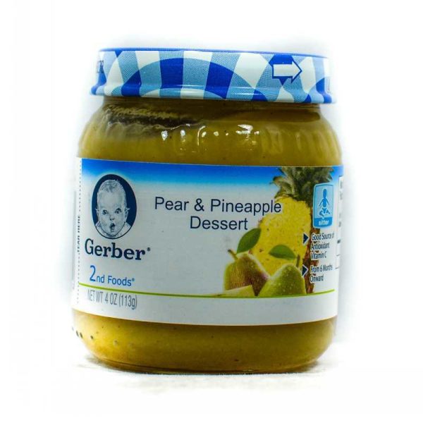 GERBER 2ND FOODS PEAR & PINEAPPLE DESSERT 113G Grocery Shopping