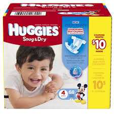 HUGGIES BABY DIAPERS SNUG & DRY STAGE 4