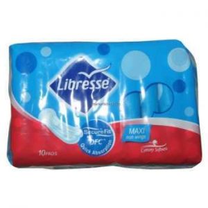 LIBRESSE MAXI REGULAR W/WINGS 10'S