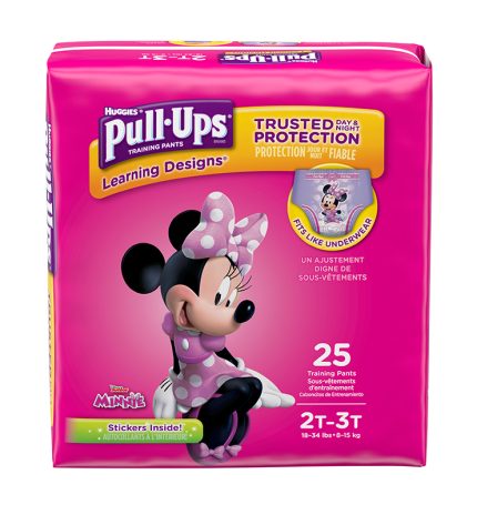 HUGGIES PULL-UPS T/PANTS 2T-3T GIRL 25 PACK