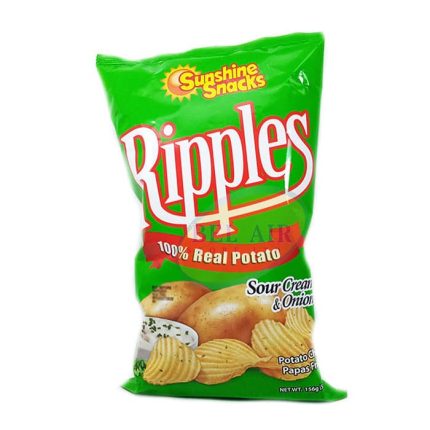 SUNSHINE RIPPLES  SOUR CREAM & ONION CHIP 156 G
