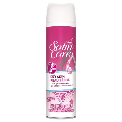 GILLETTE SATIN CARE SHAVE GEL WITH SHEA BUTTER FOR DRY SKIN 198g