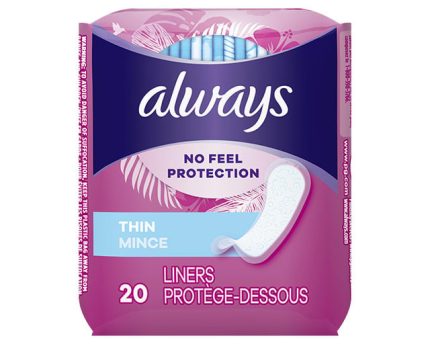 ALWAYS THIN PANTYLINERS 20'S